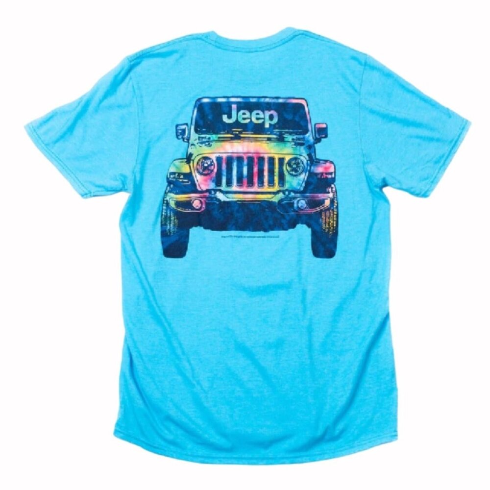 Jeep Tie Dye Swirl Wrangler Short Sleeve T-Shirt - NEW Fast Ship